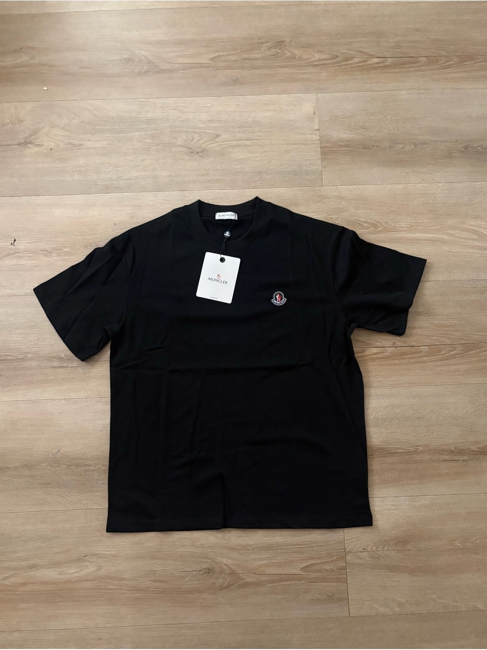 Moncler Black Short-Sleeve Logo Crewneck T-Shirt